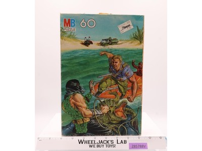 G.I. Joe CHUCKLES vs. CROC MASTER Puzzle 1987 Hasbro Milton Bradley 60 Pieces