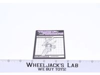 Shrapnel Action Figure Instruction Booklet Manual 1984 Vintage G1 Transformers