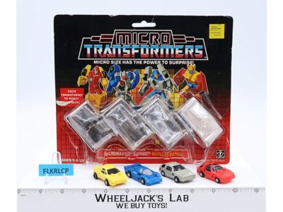 Race Car Patrol Micromaster 100% Complete W/Cardback + BUBBLE G1 Transformers
