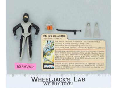 Torpedo V1 100% Complete G.I. Joe 1983 Hasbro Vintage Action Figure