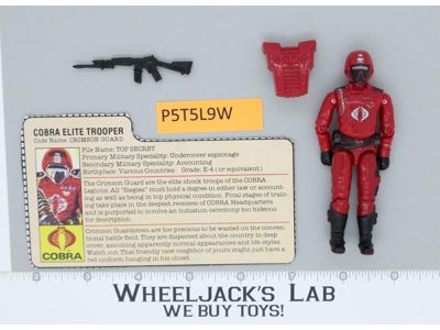 Crimson Guard V1 100% Complete G.I. Joe 1985 Hasbro Vintage Action Figure