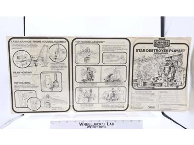 Star Destroyer Playset Instructions Manual ORIGINAL Star Wars 1980 Kenner