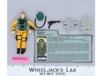 Scoop V1 100% Complete G.I. Joe 1989 Hasbro Vintage Action Figure