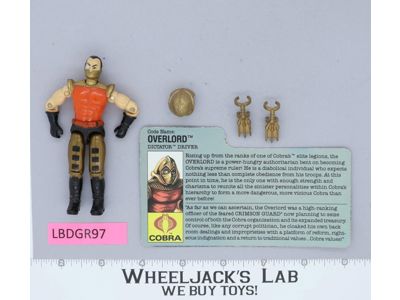 Overlord V1 100% Complete 1990 G.I. Joe Hasbro Vintage Action Figure