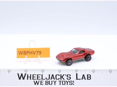 Custom Corvette Red 1968 Redline Hot Wheels Mattel Vintage RL