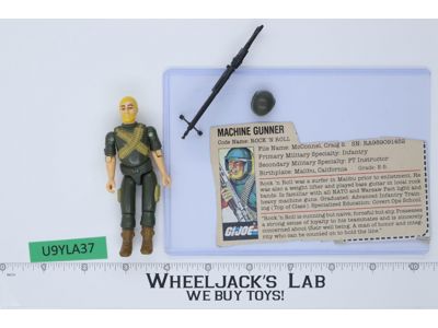Rock 'N Roll V1 RED CARD BACK 100% Complete G.I. Joe 1982 Hasbro Vintage Figure