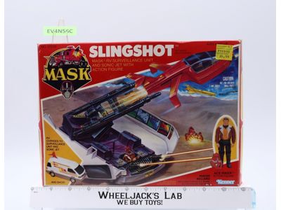 Slingshot W/Ace Riker 100% Complete W/Box M.A.S.K. 1985 Kenner Action Figure