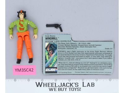 Windmill V1 100% Complete G.I. Joe 1988 Hasbro Vintage Action Figure