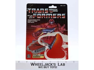 Warpath Cardback 1985 Vintage Hasbro G1 Transformers Action Figure