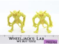 Two Alien Demon Green 3" Goblin Monster 1983 Blackstar Galoob Vintage Figures