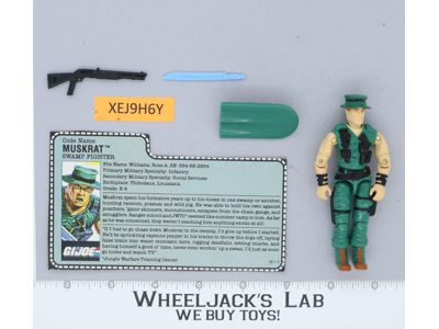 Muskrat V1 100% Complete G.I. Joe 1987 Hasbro Vintage Action Figure