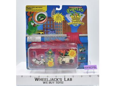 Metallized Motorin' Combo Mini Mutant Turtle Transports TMNT 1995 Playmates MOSC