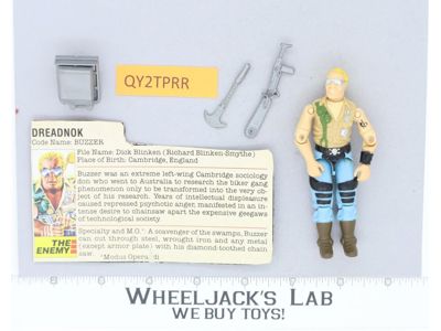 Buzzer V1 100% Complete G.I. Joe 1985 Hasbro Vintage Action Figure