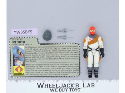 Ice Viper V1 100% Complete G.I. Joe 1987 Hasbro Vintage Action Figure