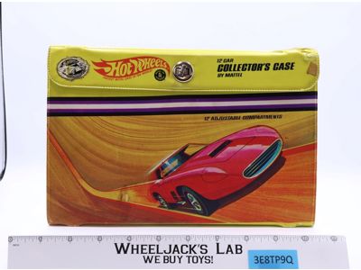 12 Car Collector's Case W/Tray Hot Wheels 1968 Mattel Vintage Storage Case