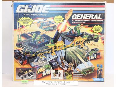 The General W/Major Storm 100% Complete GI Joe 1990 Hasbro Action Figure Vehicle