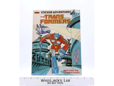 G1 Transformers Return to Cybertron Coloring Book 1984 Optimus Prime Stickers