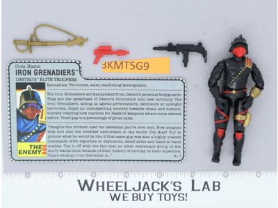 Iron Grenadiers V1 100% Complete G.I. Joe 1988 Hasbro Vintage Action Figure
