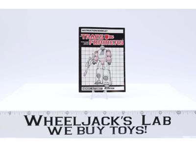 Blaster Figure Instruction Manual Booklet 1985 G1 Transformers