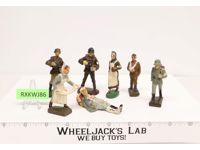 (7) German Soldiers Up to 3" Elastolin Lineol Toy Figures Medic Nurse Wounded