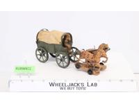 Covered Wagon Horsedrawn Elastolin Diecast Horses Toy Soldier Composition 8"