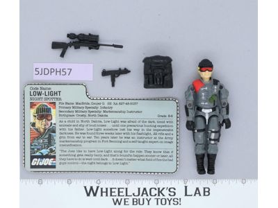 Low-Light V1 100% Complete G.I. Joe 1986 Hasbro Vintage Action Figure