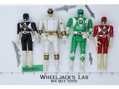Lot of 4 Power Rangers 1993 Up to 5.5" Bandai Vintage Action Figures w/ Weapons