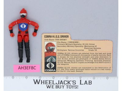 Cobra H.I.S.S. Driver V1 100% Complete G.I. Joe 1983 Hasbro Vintage Figure