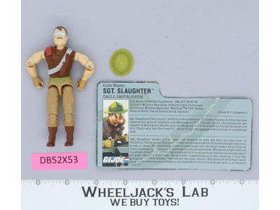 Sgt. Slaughter V3 100% Complete G.I. Joe 1988 Hasbro Vintage Action Figure