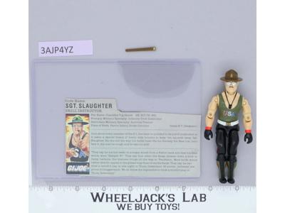 Sgt. Slaughter V1 RED CARDBACK 100% Complete G.I. Joe 1986 Hasbro Vintage Figure