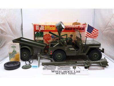 Combat Jeep 7000 W/Box GI Joe 1965 Vintage Vehicle Action Figure