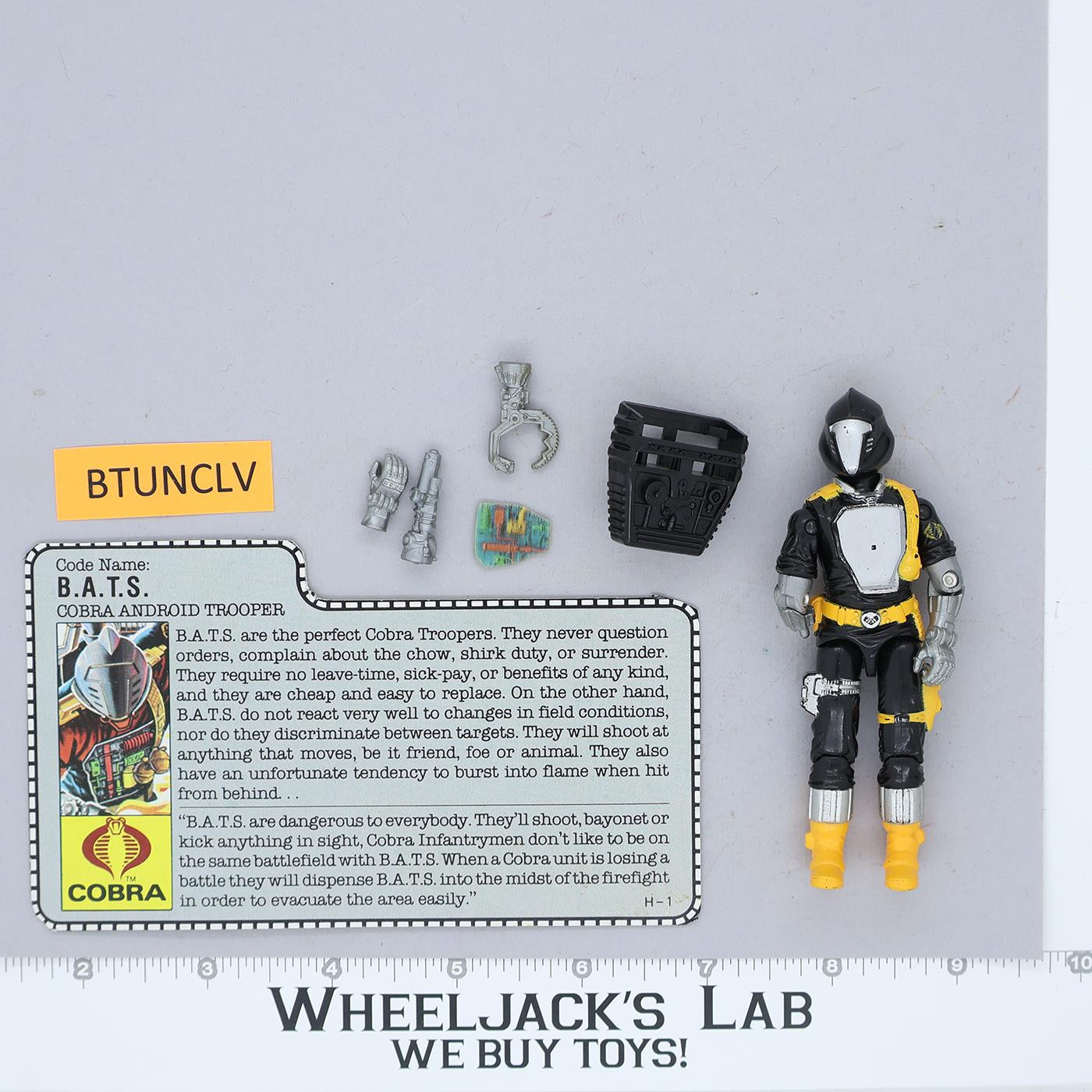 B.A.T.S. V1 100% Complete G.I. Joe 1986 Hasbro Vintage Action Figure