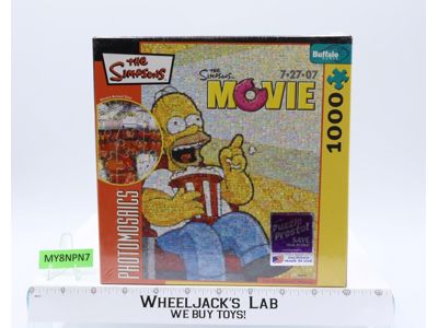 The Simpsons Movie Photomosaics 1000pc Puzzle Buffalo Games NEW SEALED