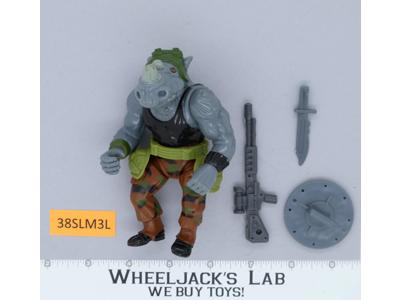 Rocksteady HARD HEAD 100% Complete Teenage Mutant Ninja Turtles 1988 Playmates