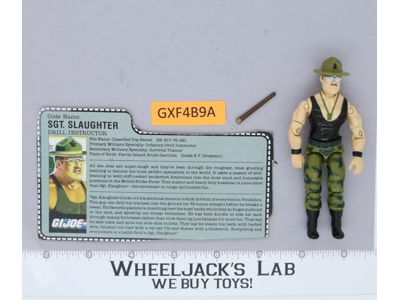 Sgt. Slaughter V2 100% Complete G.I. Joe 1986 Hasbro Vintage Action Figure