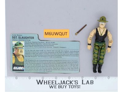 Sgt. Slaughter V2 100% Complete G.I. Joe 1986 Hasbro Vintage Action Figure