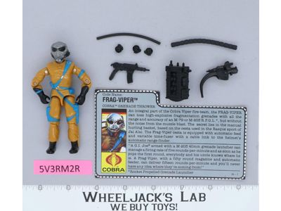 Frag-Viper V1 100% Complete G.I. Joe 1989 Hasbro Vintage Action Figure