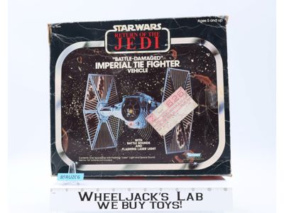 Battle Damaged Imperial Tie Fighter 100% Complete Star Wars 1978 Kenner Vehicle