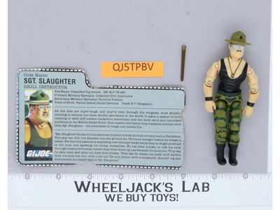 Sgt. Slaughter V2 100% Complete G.I. Joe 1986 Hasbro Vintage Action Figure
