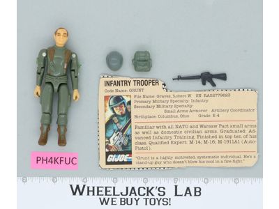 Grunt V1 Straight Arms 100% Complete 1982 G.I. Joe Hasbro Vintage Action Figure