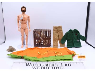 White Tiger Hunt Brown Hair & Beard 12" GI Joe 1970 Vintage Action Figure Hasbro