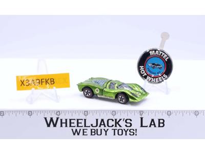 Porsche 917 Apple Green 1970 Redline Hot Wheels Mattel Vintage WITH BUTTON