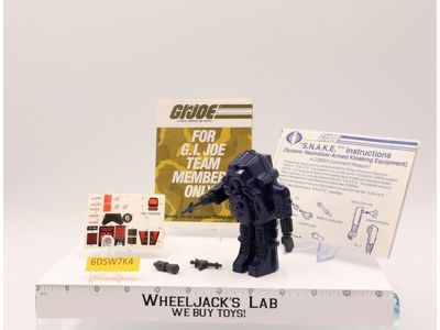 S.N.A.K.E. Armor Suit Blue 100% Complete W/ Stickers GI Joe 1985 Hasbro Vintage
