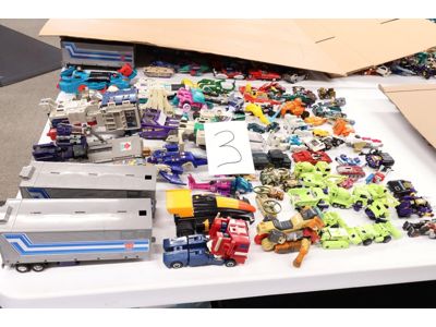 Giant Lot (#3) of G1 G2 Transformers Go-Bots 1980's Vintage Robot Action Figures