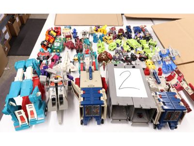 Giant Lot (#2) of G1 G2 Transformers Go-Bots 1980's Vintage Robot Action Figures