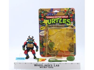 Sewer Samurai Leo w/ Cardback 100% Complete TMNT 1990 Playmates Action Figure