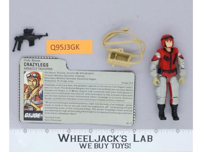 Crazylegs V1 100% Complete 1987 G.I. Joe Hasbro Vintage Action Figure