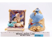 Aladdin Jasmine Genie Statue Figure Bookends Aladdin Disney Vintage NEW MIB