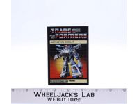 Prowl Action Figure Vintage Instruction Manual 1984 Hasbro G1 Transformers