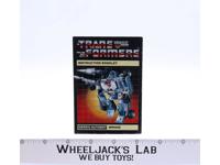Mirage Instruction Manual Booklet 1984 Hasbro G1 Transformers Vintage